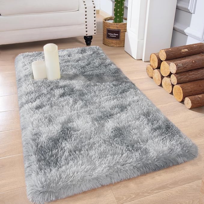 Chicrug Soft Runner Rugs for Bedroom Living Room Plush Fluffy Rug 2x4 | Shag - Image 2