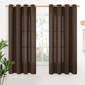 YoungsTex Brown Linen Curtains 68 Inch Length by YoungsTex