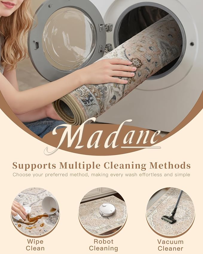 Madane Washable Runner Rugs 2x10 Long - Image 9