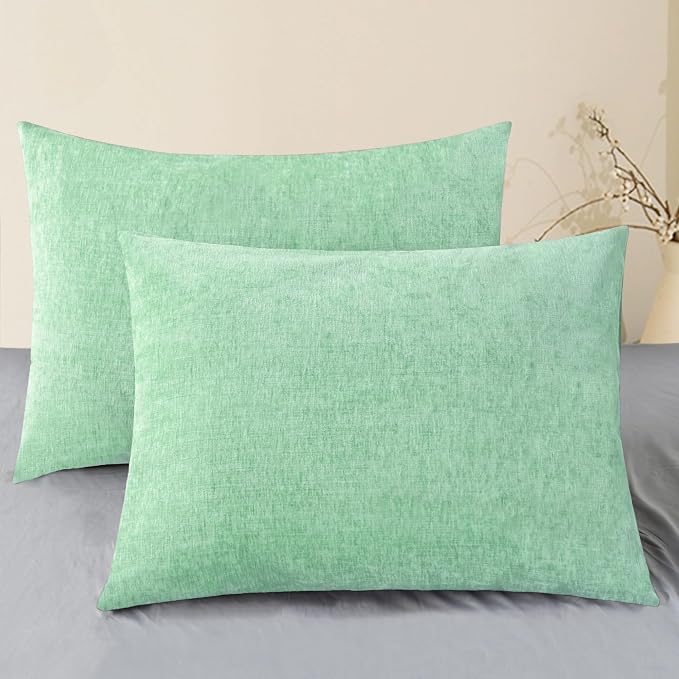 CaliTime Decorative Standard Throw Pillow Covers 26 X 20 Inches Grey Green | by CaliTime