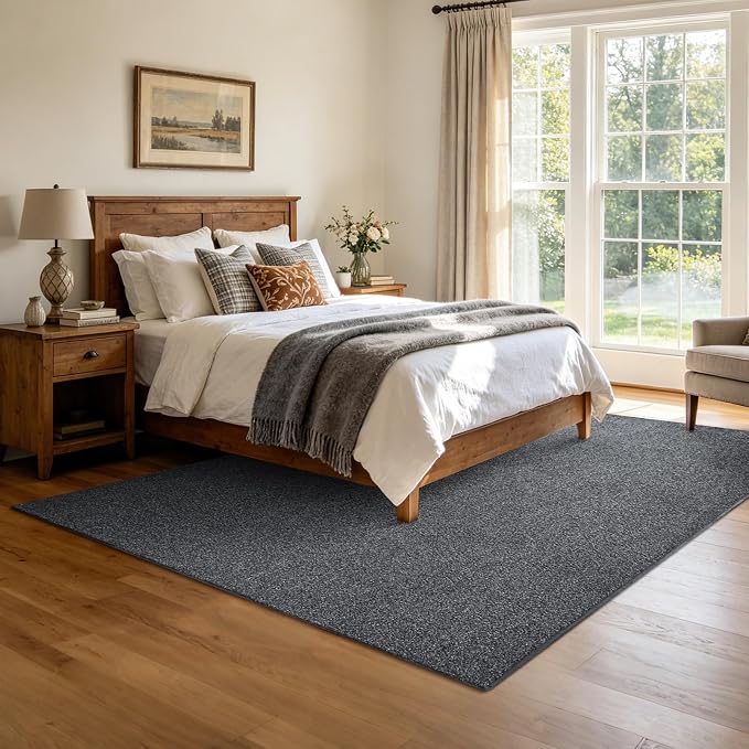 5x7 Black/White Area Rug Washable Non-Slip Soft - Image 2