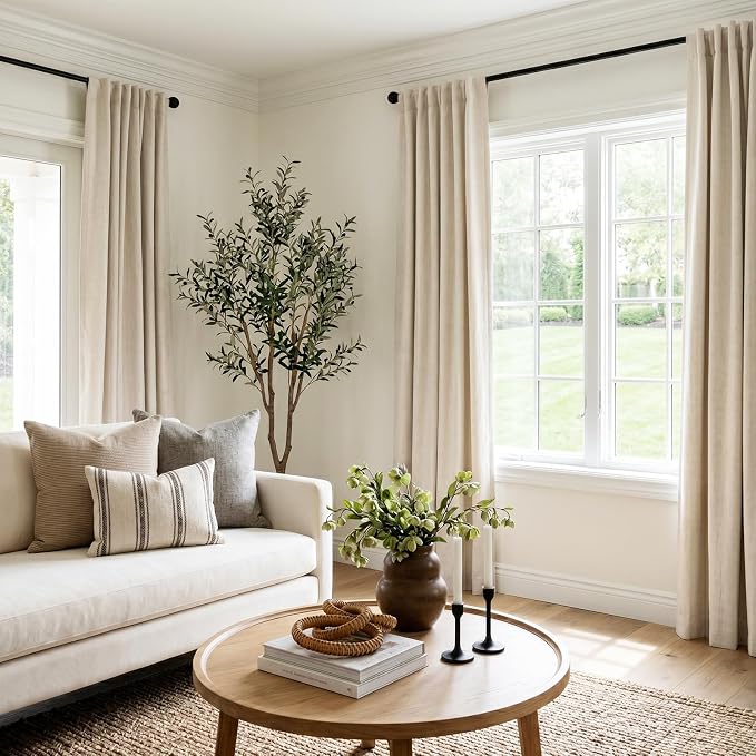 INOVADAY 100% Blackout Linen Curtains - Image 6