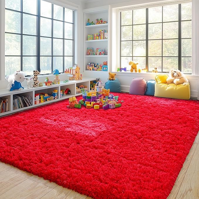 Pionblank 8x10 Rug for Living Room, Fluffy Plush Large Area Rug - Image 3