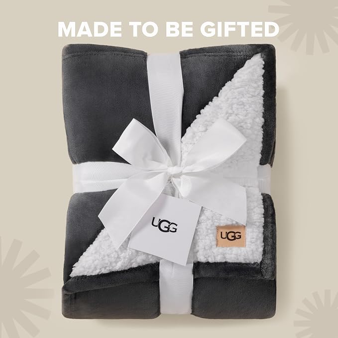 UGG Nita Queen Blanket, Reversible Plush Fleece, UGG Fluff Plush Face, Smooth - Image 3