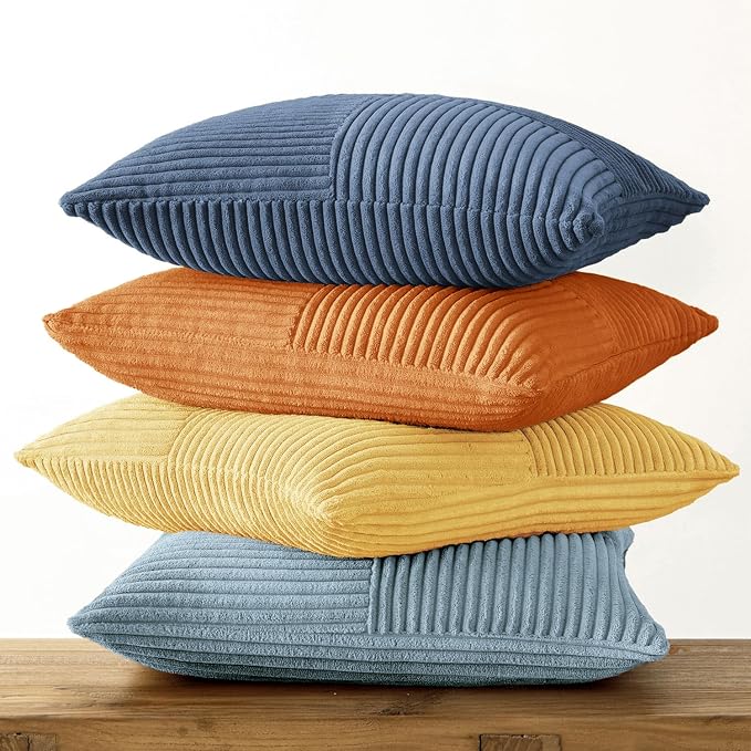 MIULEE Summer Yellow Blue Decorative Throw Pillow Covers 18x18 Inch Set of 4 - Image 7