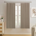 Pinch Pleated Window Curtain Panels 63 Inches Long Light Blocking Solid Ceiling by KEQIAOSUOCAI