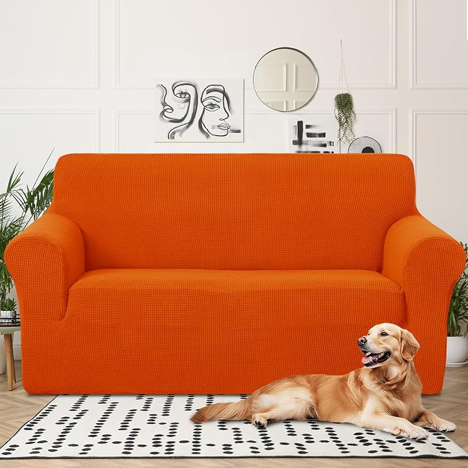 U-NICE HOME Oversized Stretch Loveseat Couch Cover, 1-Piece Sofa cover - Image 2