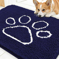 OLANLY Dog Door Mat for Muddy Paws 30x20, Paw Print Design Chenille Mud Mat | by OLANLY
