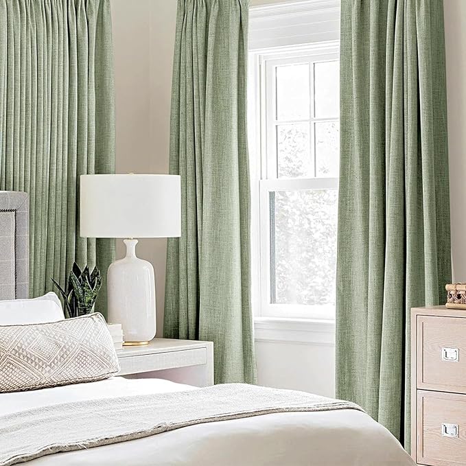 MIULEE 100% Blackout Linen Curtains - Image 2