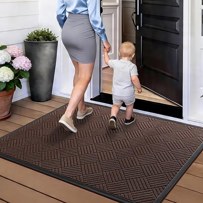 Front Door Mat, Heavy Duty Waterproof Doormat 61.5"x36", Stain Fade Resistant - Image 9