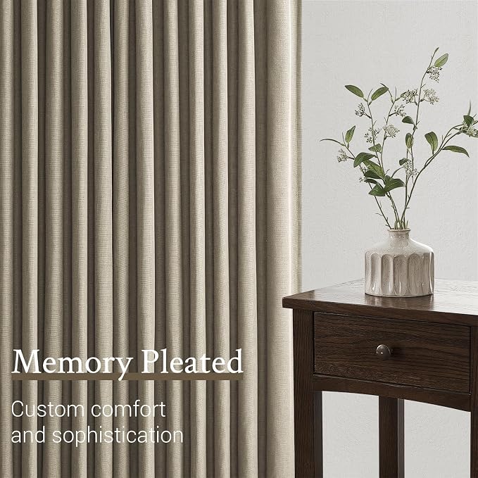 Topfinel 95 Inches Long Pinch Pleated Semi Sheer Curtains - Image 3