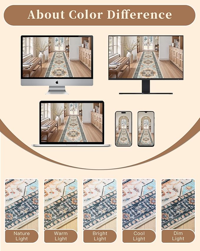 Madane Washable Runner Rug 2x6 Runners - Image 9