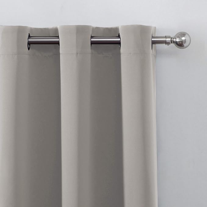 Light Beige Thermal Blackout Curtains/52 x 95 Inch/Set of 2 Panels Room - Image 7