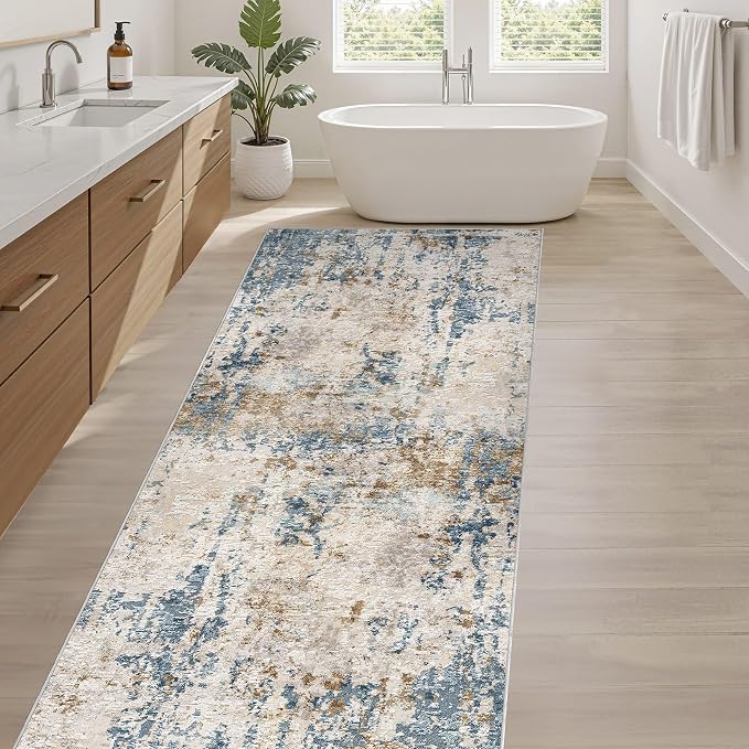 LOONGRUG Runner Rug 3x10 Washable Non-Slip Kitchen Neutral Modern Rug | - Image 5