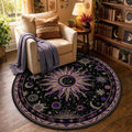 Vacuum-Friendly, Round 4ft Washable Area Rug by meejou