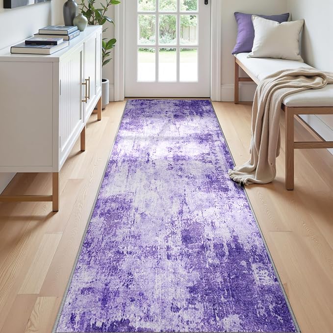 RELEANY Washable Runner 2'x6' Abstract Area Rug - Image 5