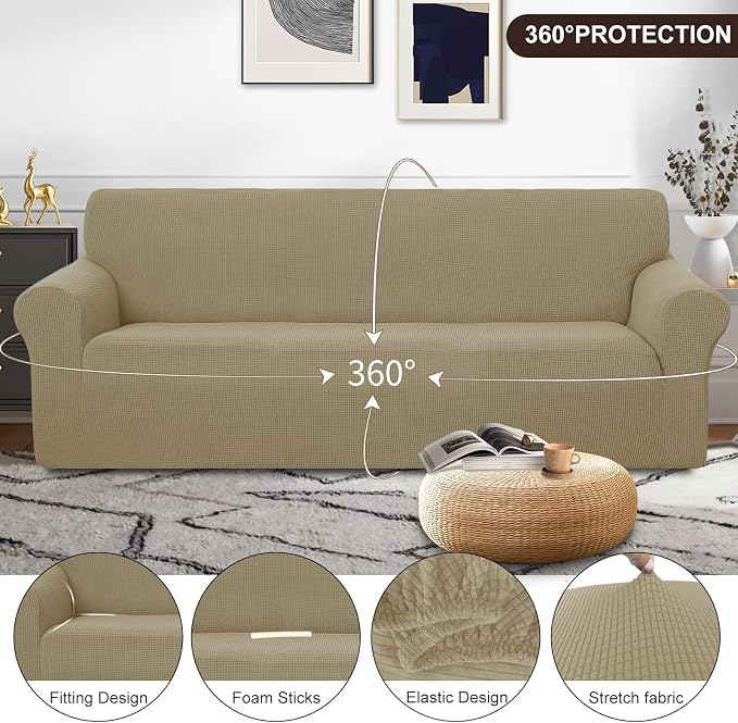 U-NICE HOME 4 Seater Stretch Couch Cover - Image 3