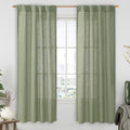 Light Filtering Linen Curtains 72 inches Long by LAMIT