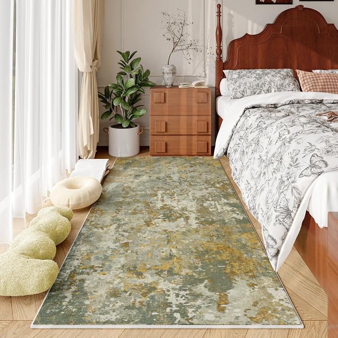 Green Rug Runners for Hallways Kitchen Non Slip Washable 2x6 Entryway Runner - Image 3