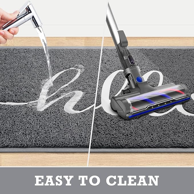Grey Door Mat Welcome Mats Outdoor Indoor Doormat - Image 6