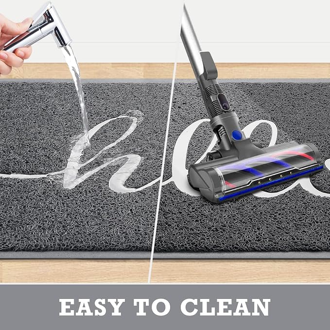 Grey Door Mat Welcome Mats Outdoor Indoor Doormat - Image 6