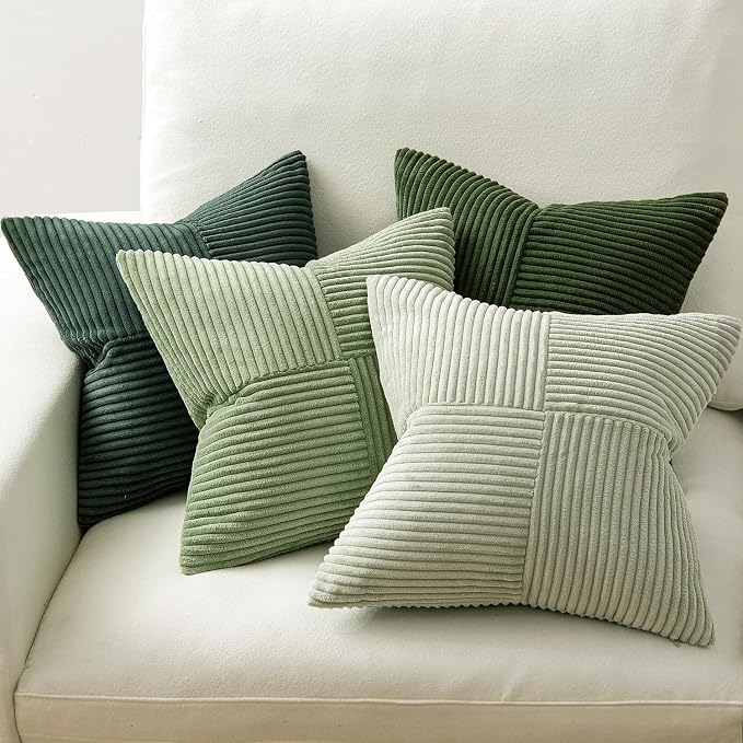 MIULEE Spring Green Decorative Throw Pillow Covers 16x16 Inch Set of 4 Boho - Image 3