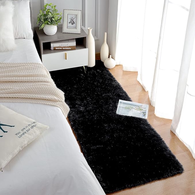 Chicrug Soft Runner Rug for Bedroom Living Room Plush Fluffy Rug 2x10 | Shag - Image 4