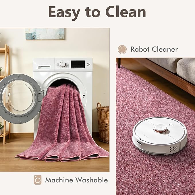 2x6 Red/White Runner Rug Washable Non-Slip - Image 6