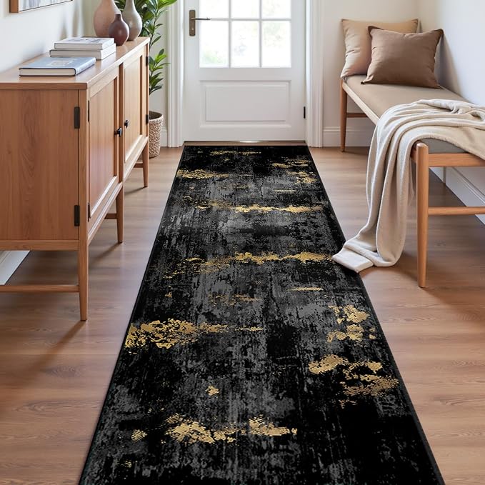 RELEANY Washable Runner 2'x8' Abstract Area Rug - Image 2