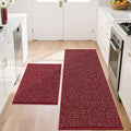 BEQHAUSE Kitchen Rugs and Mats 2PCS Non-Slip, Machine Washable Rugs by BEQHAUSE
