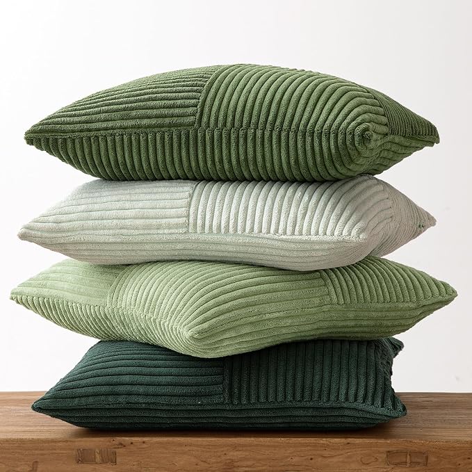 MIULEE Spring Green Decorative Throw Pillow Covers 22x22 Inch Set of 4 Boho - Image 5