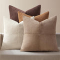 MIULEE Brown Throw Pillow Covers 18x18 Inch Set of 4 Boho Farmhouse Cushion by MIULEE