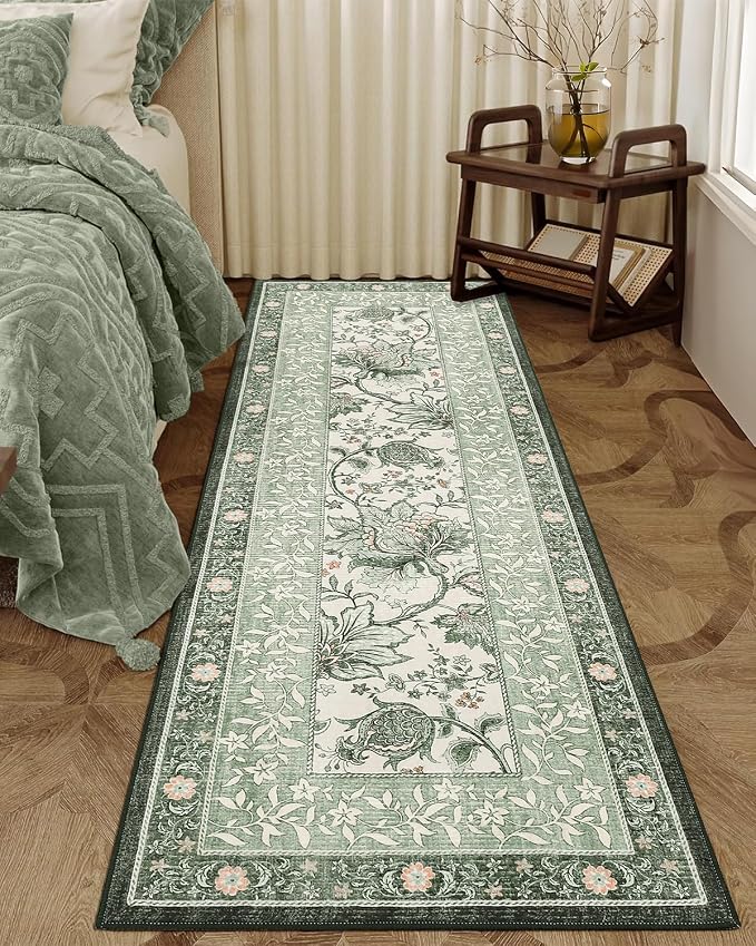 GarveeHome Sage Green 2x6 Washable Kitchen Runner Rugs Non Slip Provence - Image 7