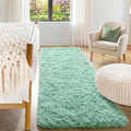 Sage Green Runner Rugs for Bedroom Living Room, Fluffy 2x6 Bedside Area Rug | by ONASAR