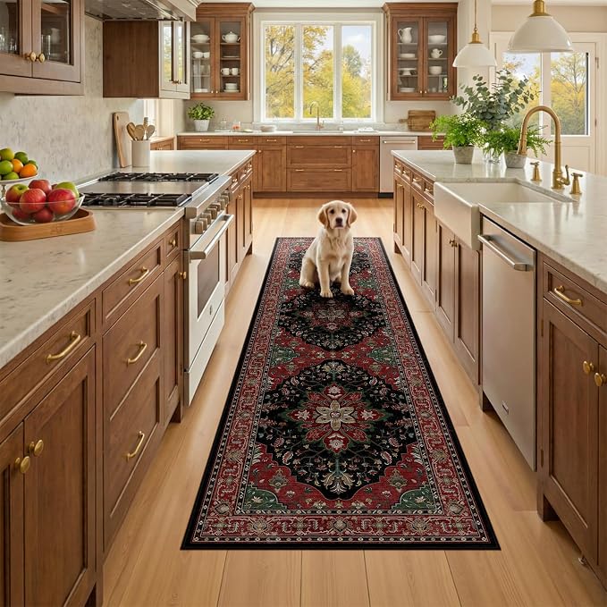 RELEANY Washable Area Rug, Runner 2'x8', Water Repellent, Pet Friendly by RELEANY