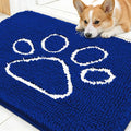 OLANLY Dog Door Mat for Muddy Paws 30x20, Paw Print Design Chenille Mud Mat | by OLANLY