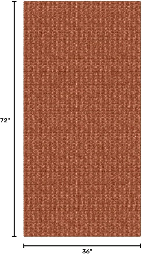 KOZYFLY Orange 3x6 Washable Runner Rug, Non Slip Wide Runners - Image 2