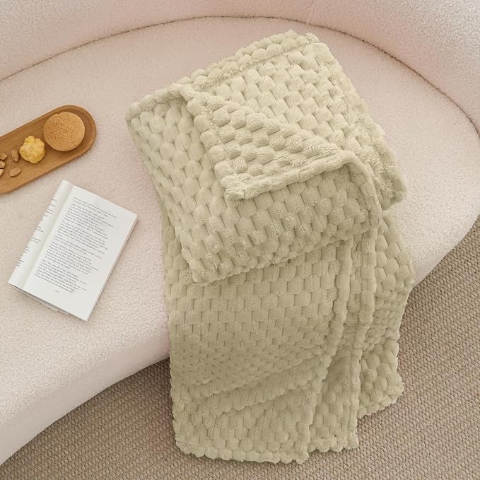 BEDELITE Almond Twin Blanket for Couch, Soft Cozy Gifts for Women, 60 * 80 | 3D - Image 8