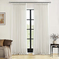 Natural Pinch Pleated Linen Curtains 126 Inches Long 2 Panels | by Twodrapes