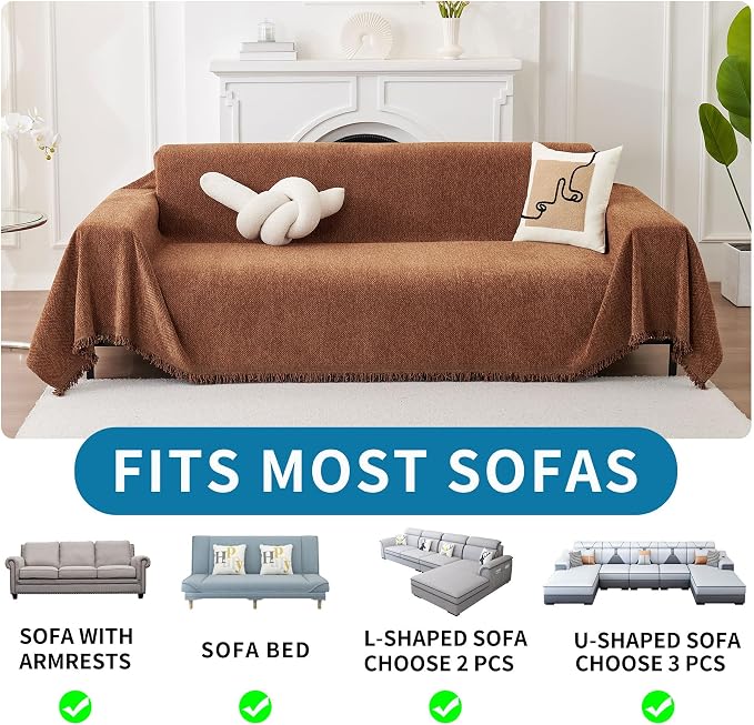 HAOMAIJIA Chenille Couch Cover Sofa Covers - Image 4