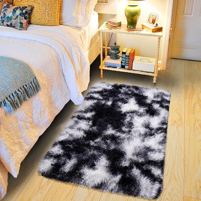 Pionblank Fluffy Small Rug for Bedroom 2x3, Shag Soft Area Rug, Furry Cute - Image 2