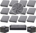 12PCS Patio Cushion Covers, Patio Furniture Couch Seat Slipcovers | Washable by SUKAIKEQA