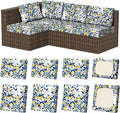 8Pcs Outdoor Cushion Covers, Stretch Patio Furniture Couch Chair Slipcovers | by VORSHAPE