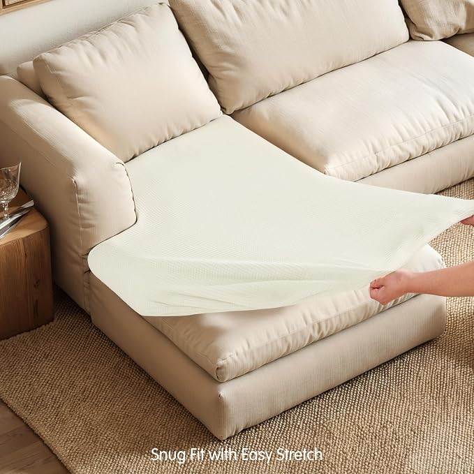 Hokway Stretch Chaise Cover Individual Couch Cushion Slipcovers Reversible - Image 5