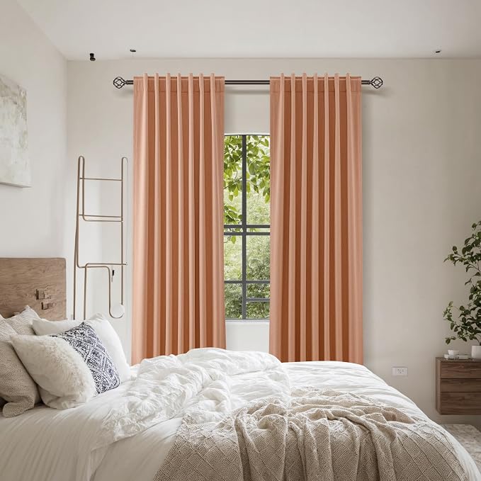 100% Blackout Curtains 84 Inch Length 2 Panels Set - Image 8