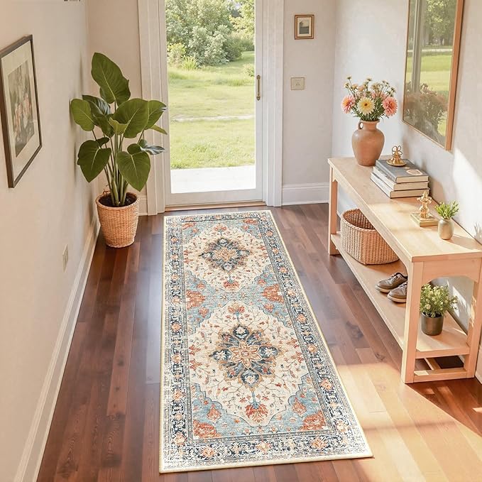RELEANY Washable Area Rug, Runner 2'x6', Water Repellent, Pet Friendly - Image 4