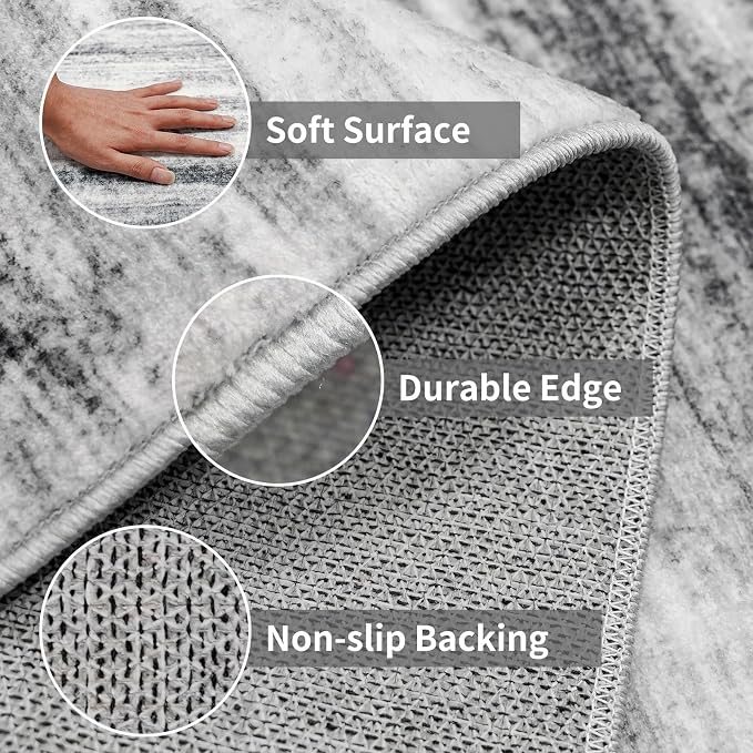 3x10 Washable Runner Rug for Family: Easy-to-Clean Runners for Hallway Entryway - Image 5
