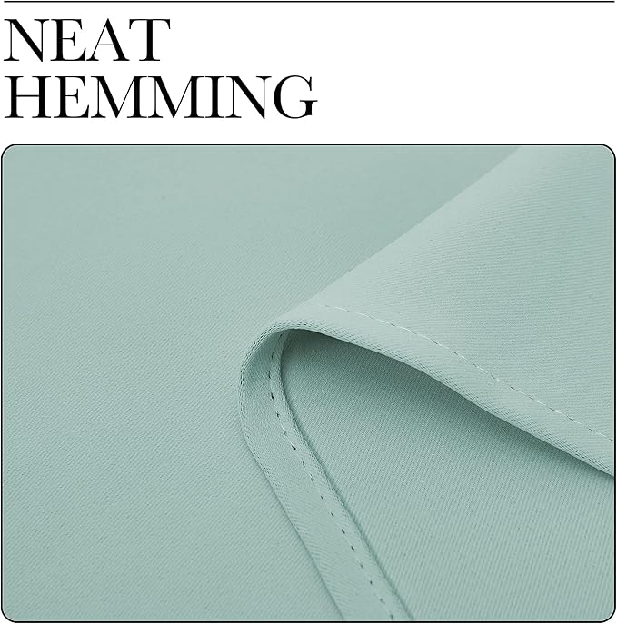 NICETOWN Aqua Blue Blackout Curtains 108" Long for Office, Dining Room, Guest Room, 55" Wide by 108" Long, 2 Pieces, Sound Reducing Heat and Cold Block Curtain Panels for Modern Room Decorative