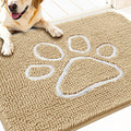 OLANLY Dog Door Mat for Muddy Paws 32x20, Paw Print Design Chenille Mud Mat | by OLANLY