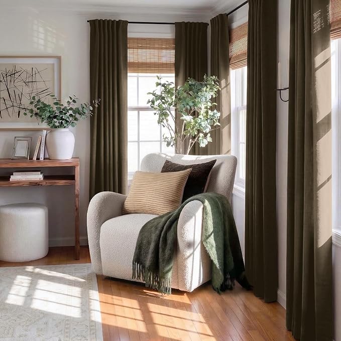 Faux Linen Total Blackout Curtains - Image 5